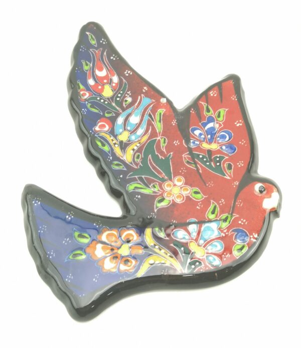 Hand Painted Wall Hanging Ceramic Bird - A Beautiful Turkish Ethnic Design - Image 10