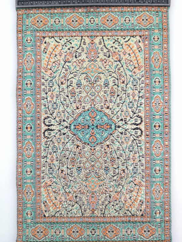 Handmade Turkish Kilim Carpet Wall Hanging - Evil Eye - Nazar Alloy - Image 3