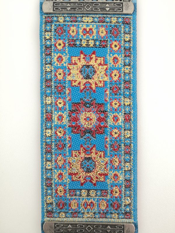 Handmade Turkish Kilim Carpet Wall Hanging - Evil Eye - Nazar Alloy - Image 3