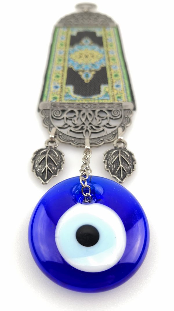 Handmade Turkish Carpet Wall Hanging - Evil Eye - Nazar Alloy - Image 6