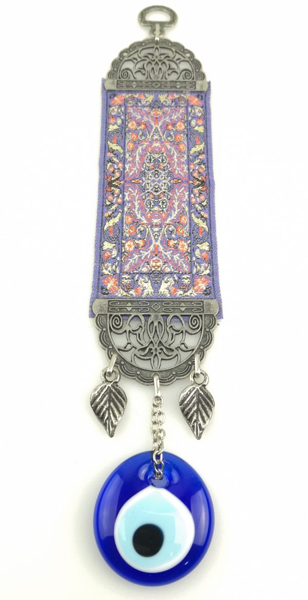 Handmade Turkish Carpet Wall Hanging - Evil Eye - Nazar Alloy - Image 5