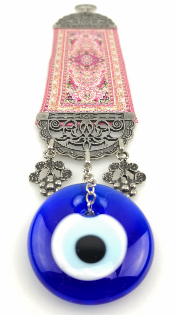 Handmade Turkish Carpet Wall Hanging - Evil Eye - Nazar Alloy - Image 6