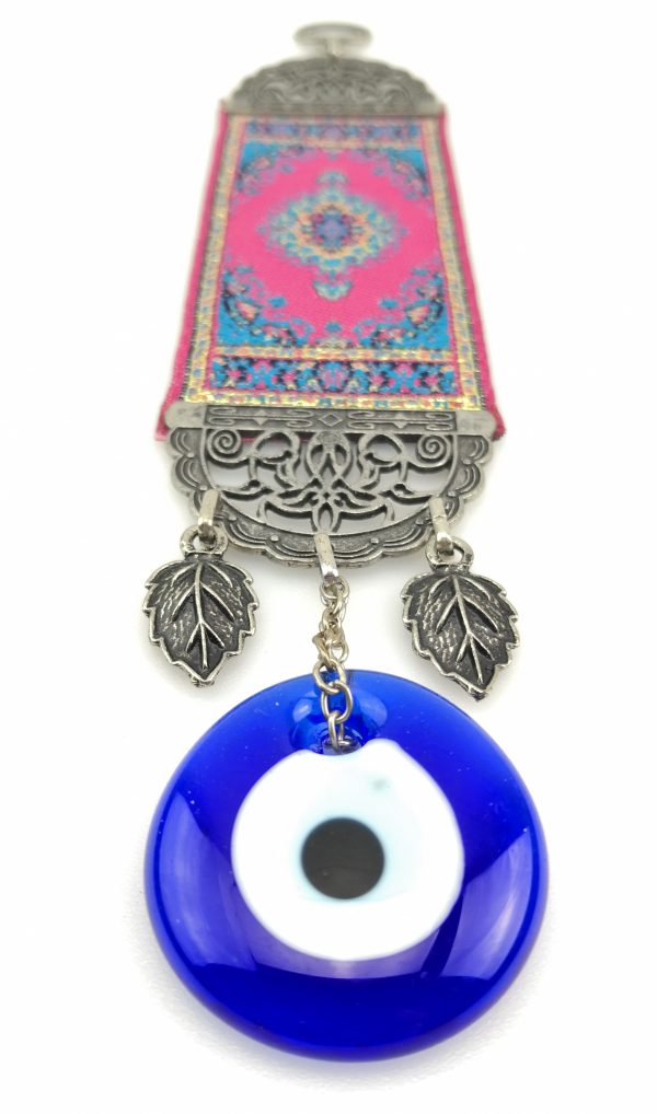 Handmade Turkish Carpet Wall Hanging - Evil Eye - Nazar Alloy - Image 6