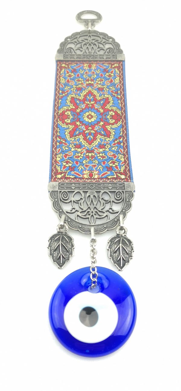 Handmade Turkish Carpet Wall Hanging - Evil Eye - Nazar Alloy - Image 5