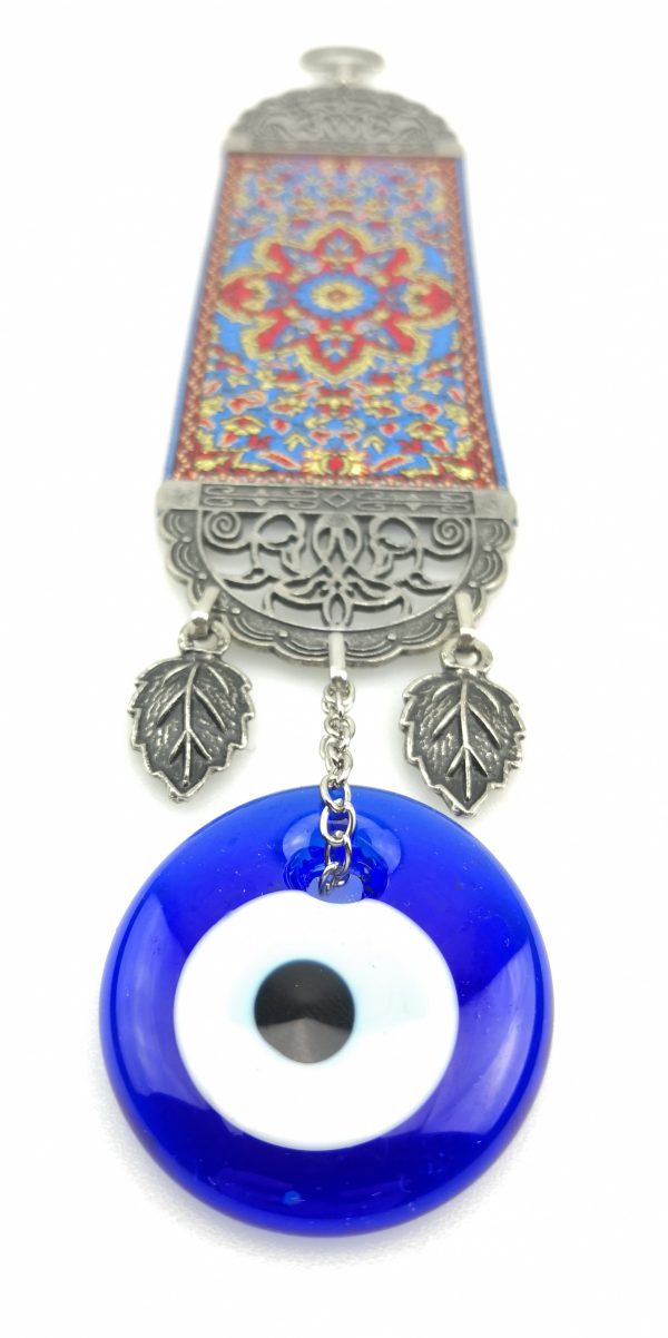 Handmade Turkish Carpet Wall Hanging - Evil Eye - Nazar Alloy - Image 6