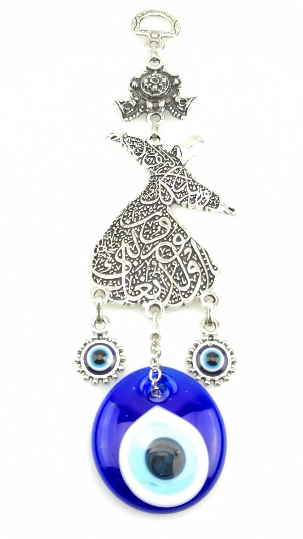 Handmade Wall Hanging Rumi/Dervish - Evil Eye - Nazar Alloy - Ramadan Sale - Image 5