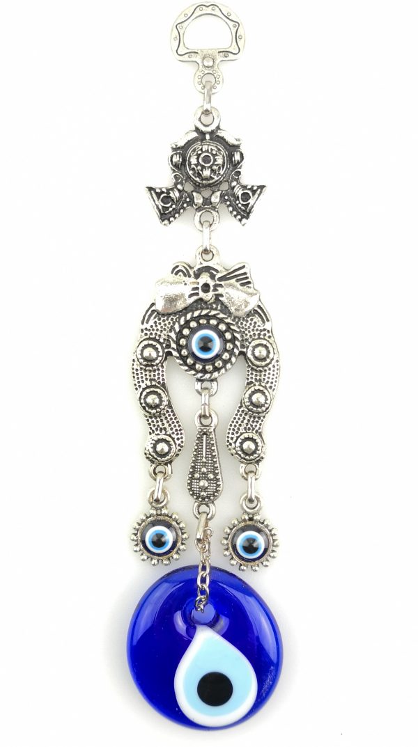 Handmade Horse Shoe / Evil Eye – Nazar Alloy Wall Hanging