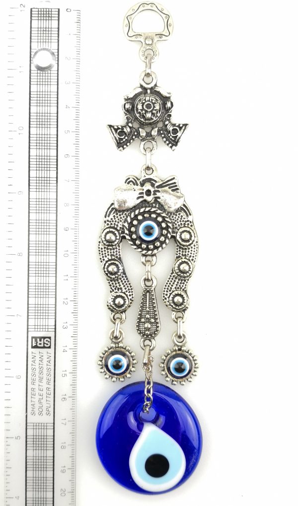 Handmade Horse Shoe / Evil Eye – Nazar Alloy Wall Hanging - Image 4