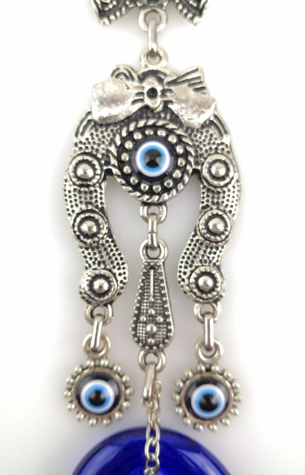 Handmade Horse Shoe / Evil Eye – Nazar Alloy Wall Hanging - Image 3