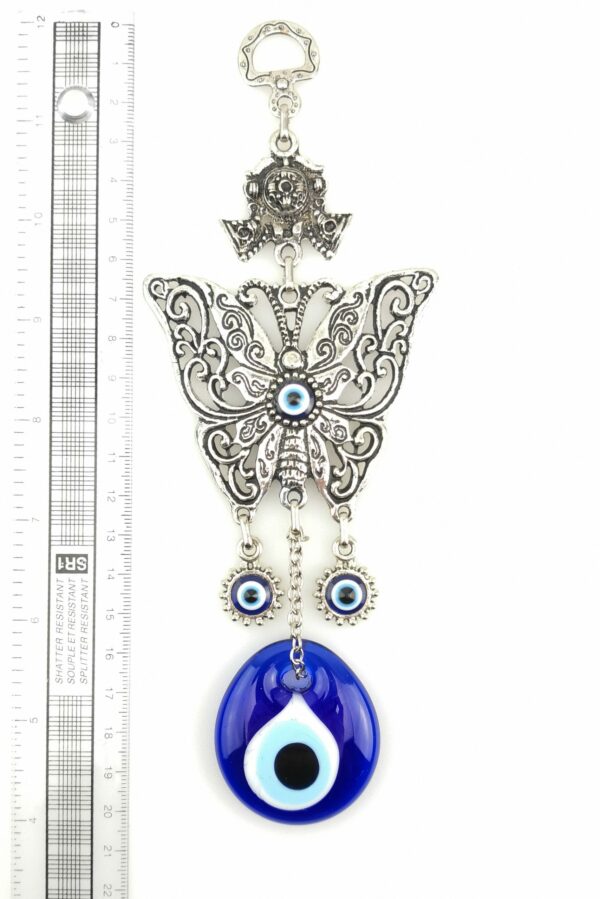 Handmade Wall Hanging Butterfly - Evil Eye - Nazar Alloy - Image 4