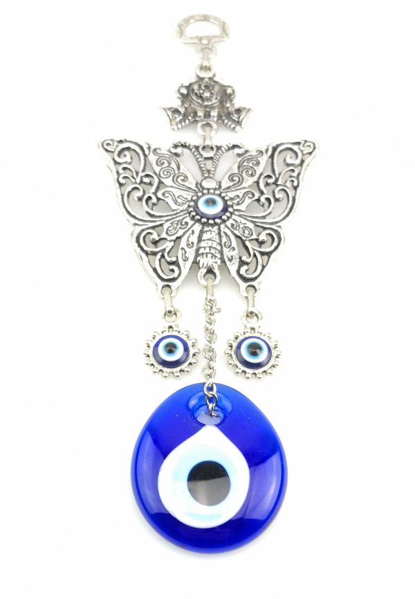 Handmade Wall Hanging Butterfly - Evil Eye - Nazar Alloy - Image 5