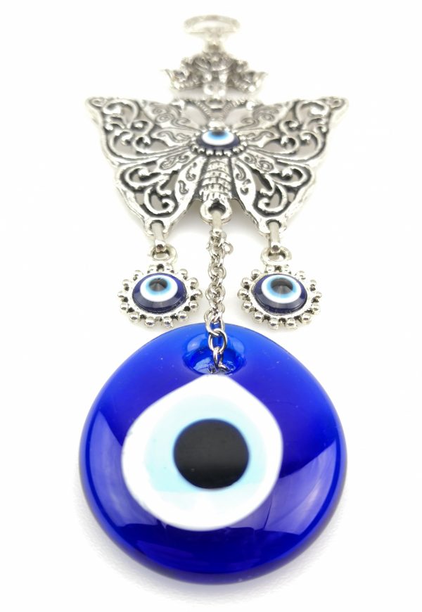 Handmade Wall Hanging Butterfly - Evil Eye - Nazar Alloy - Image 6