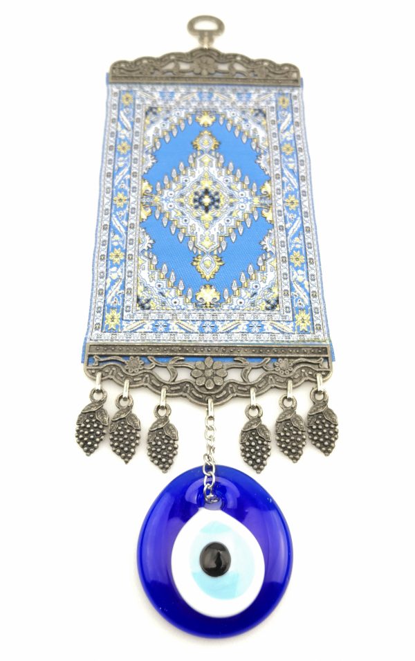 Handmade Turkish Carpet / Evil Eye – Nazar Alloy Wall Hanging - Image 5