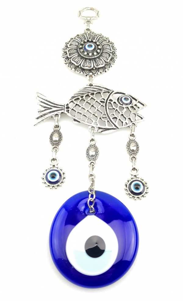 Handmade Fish Wall Hanging - Evil Eye - Nazar Alloy - Image 5