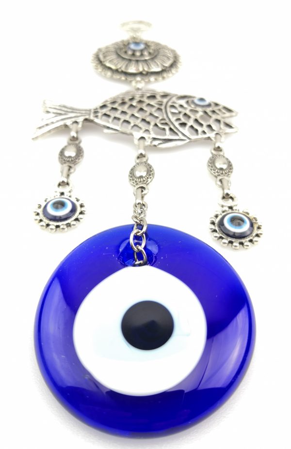 Handmade Fish Wall Hanging - Evil Eye - Nazar Alloy - Image 6