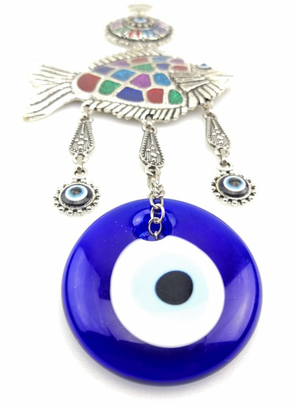 Handmade Fish Wall Hanging - Evil Eye - Nazar Alloy - Image 6