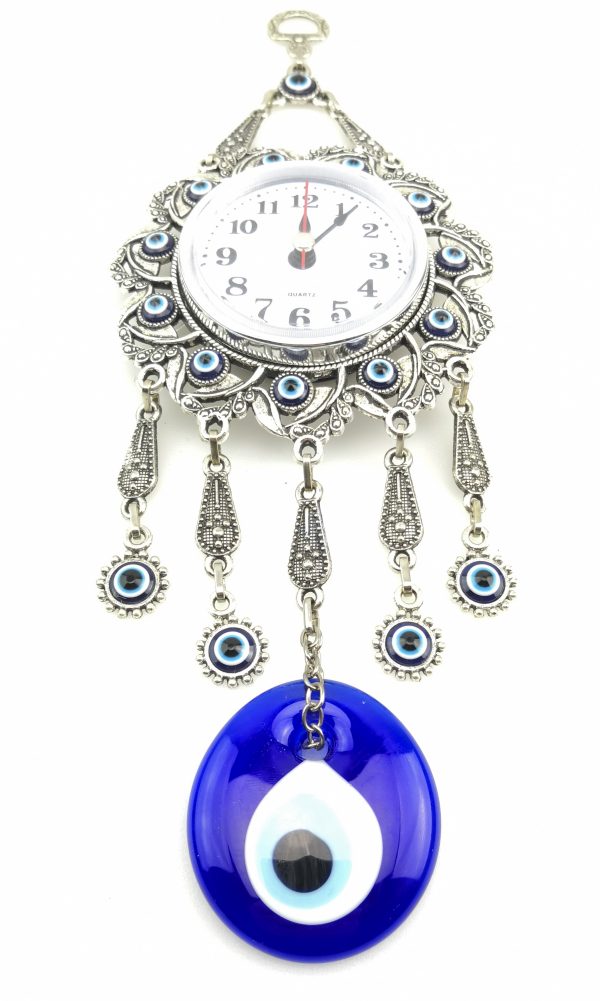 Handmade Wall Clock - Evil Eye Wall Hanging - Nazar Alloy - Image 5