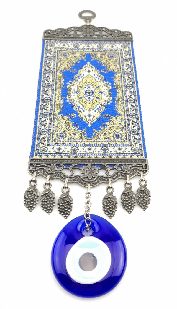 Handmade Turkish Carpet / Evil Eye – Nazar Alloy Wall Hanging - Image 5