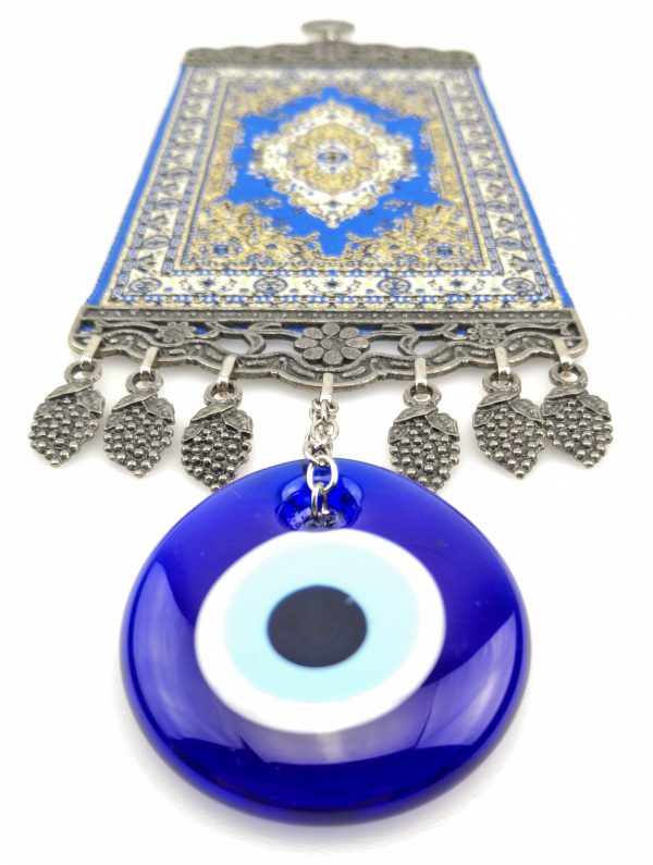 Handmade Turkish Carpet / Evil Eye – Nazar Alloy Wall Hanging - Image 6