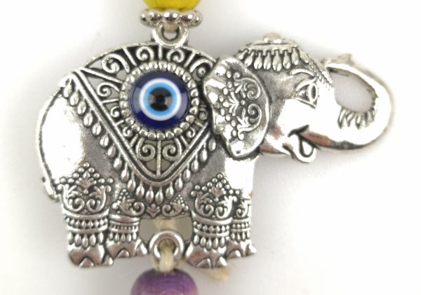 Handmade Elephants Wall Hanging - Evil Eye - Nazar Alloy - Image 3