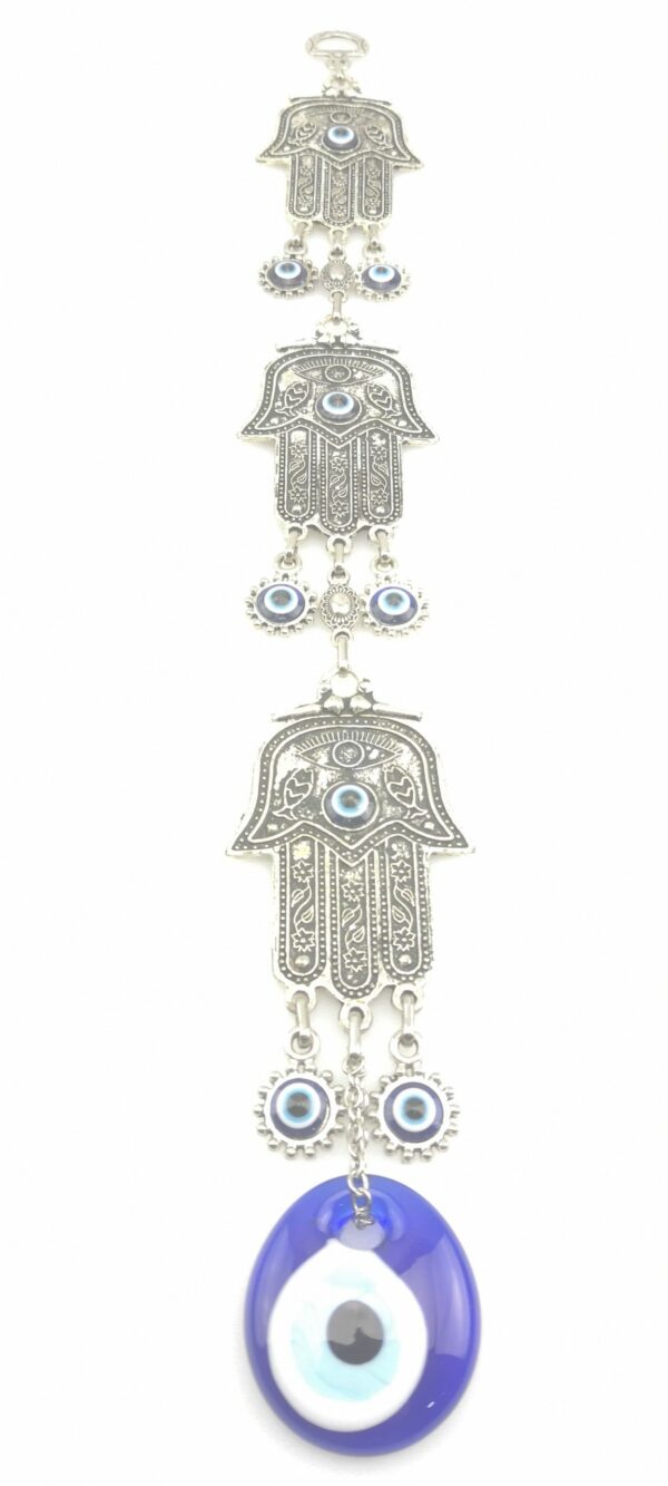 Hand of Hamsa Wall Hanging - Fatima Evil Eye - Nazar Alloy - Image 5