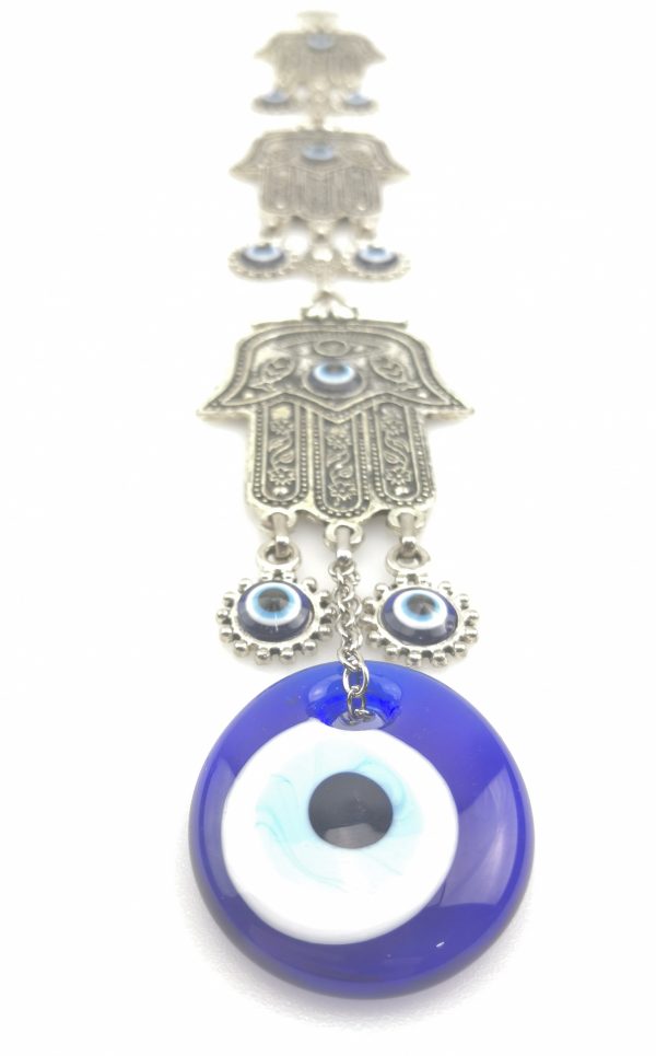 Hand of Hamsa Wall Hanging - Fatima Evil Eye - Nazar Alloy - Image 6