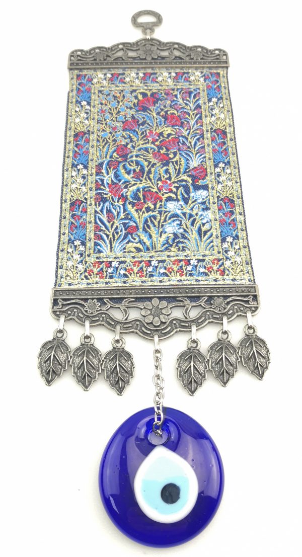 Handmade Turkish Carpet Wall Hanging - Evil Eye - Nazar Alloy - Image 5