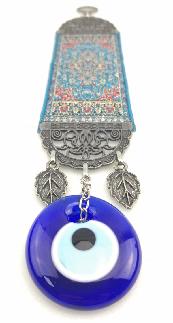 Handmade Turkish Carpet Wall Hanging - Evil Eye - Nazar Alloy - Image 6