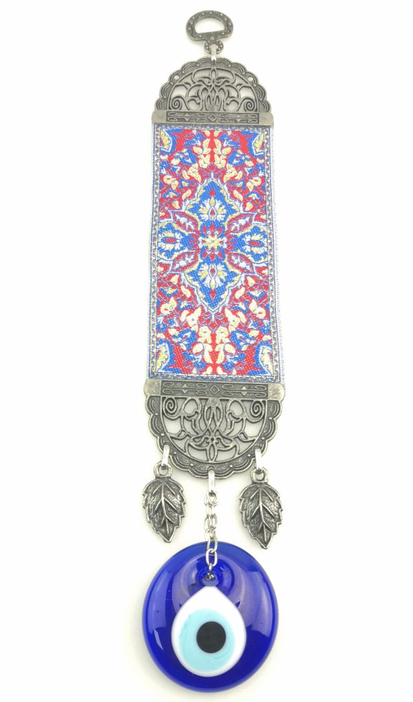 Handmade Turkish Carpet Wall Hanging - Evil Eye - Nazar Alloy - Image 5