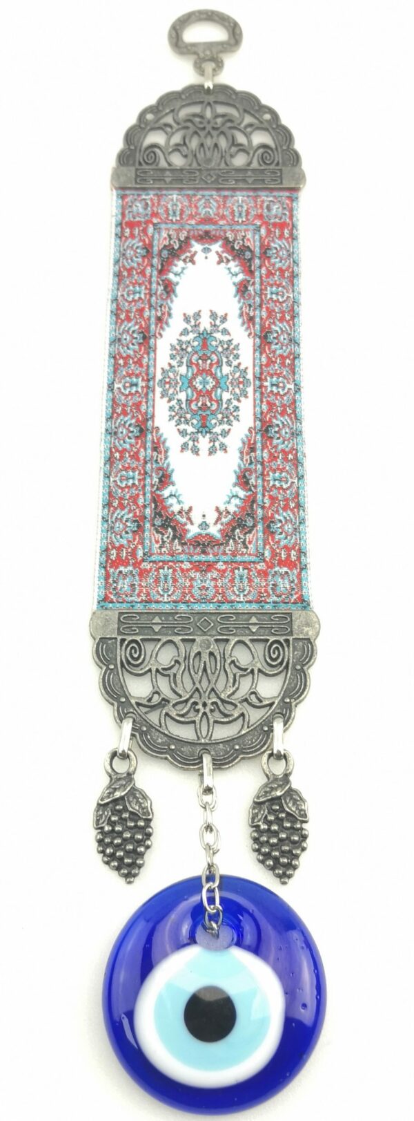 Handmade Turkish Carpet Wall Hanging - Evil Eye - Nazar Alloy - Image 5