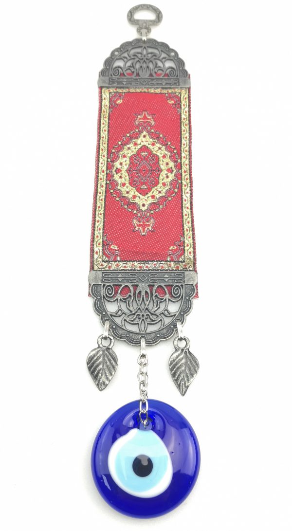 Handmade Turkish Carpet Wall Hanging - Evil Eye - Nazar Alloy - Image 5