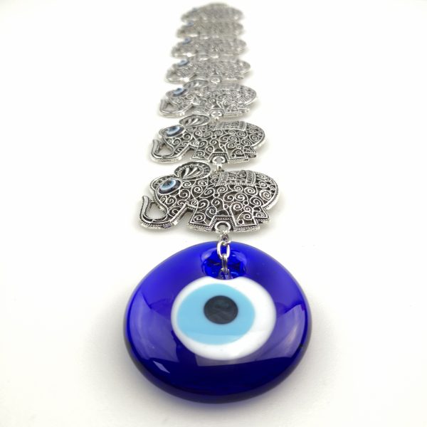 Handmade Wall Hanging - Seven Elephants Evil Eye - Nazar Alloy - Image 6