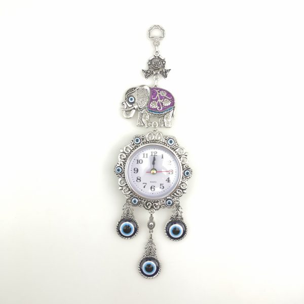 Handmade Wall Clock / Evil Eye – Nazar Alloy Wall Hanging