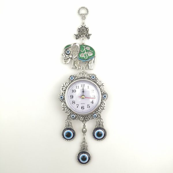 Handmade Wall Clock / Evil Eye – Nazar Alloy Wall Hanging - Image 9