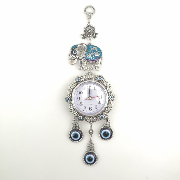 Handmade Wall Clock / Evil Eye – Nazar Alloy Wall Hanging - Image 10