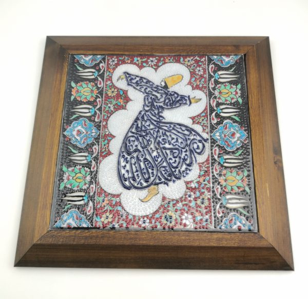 Stunning Ceramic Wall Hanging Arabic Article and Flowers Figure - Multicolor and Handmade - Ramadan Sale - Image 7