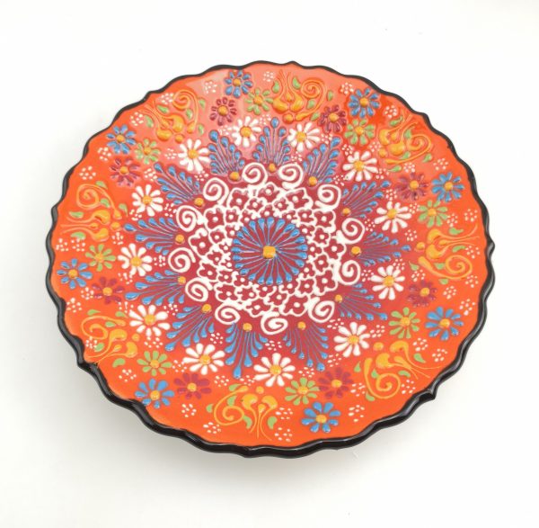 Handmade Ceramic Wall Hanging Plate - Hand Painted Turkish Pottery - Image 5