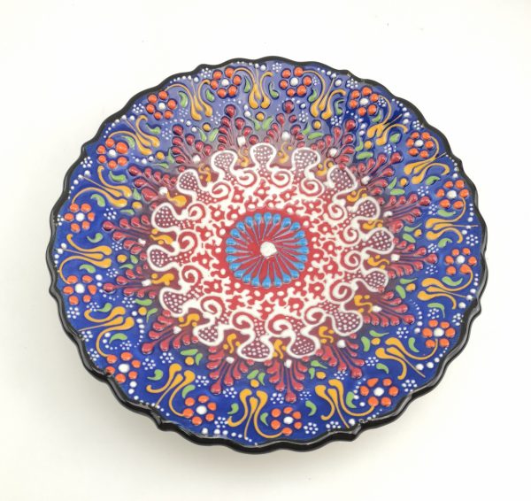 Handmade Ceramic Wall Hanging Plate - Hand Painted Turkish Pottery - Image 4