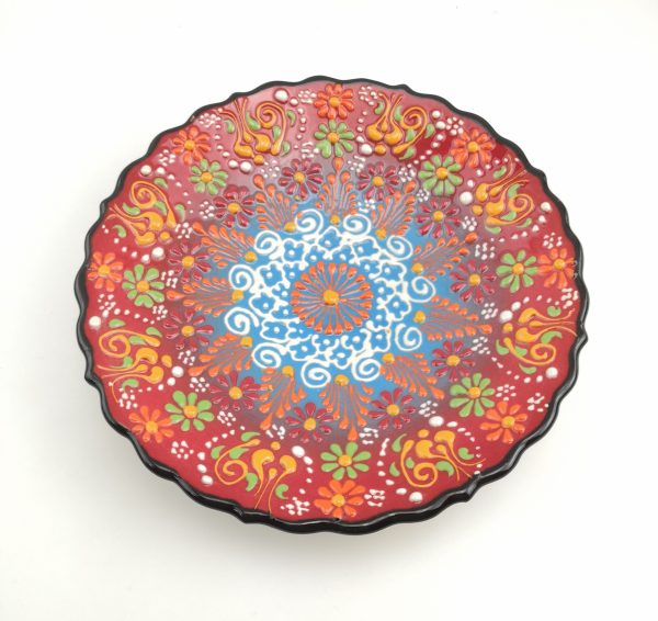 Handmade Ceramic Wall Hanging Plate - Hand Painted Turkish Pottery - Image 3