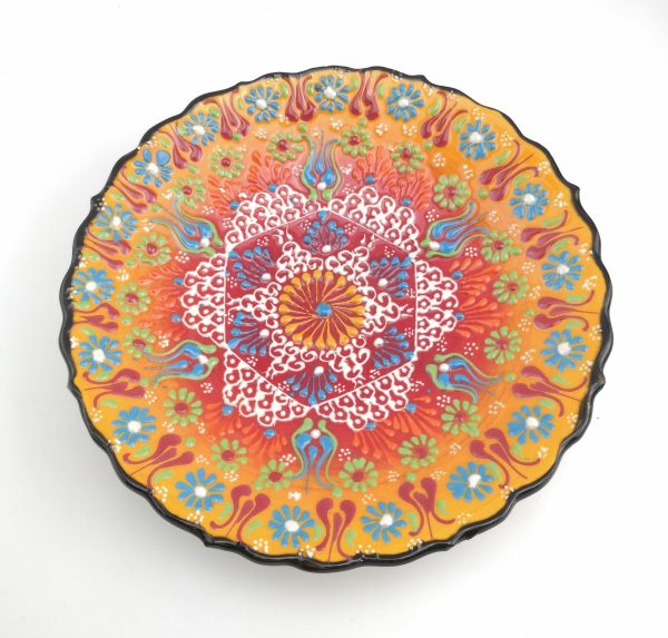 Handmade Ceramic Wall Hanging Plate - Hand Painted Turkish Pottery - Image 8