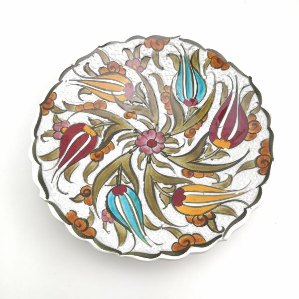 Handmade Ceramic Wall Hanging Plate(18 cm) - Hand Painted Turkish Pottery - Image 4