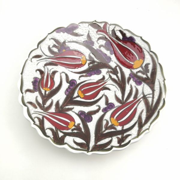 Handmade Ceramic Wall Hanging Plate(18 cm) - Hand Painted Turkish Pottery - Image 6