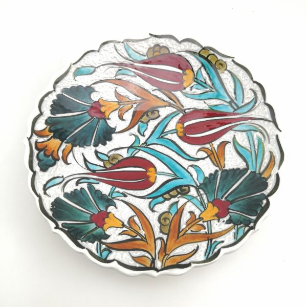 Handmade Ceramic Wall Hanging Plate(18 cm) - Hand Painted Turkish Pottery - Image 8