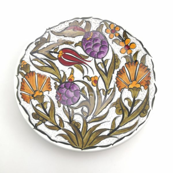 Handmade Ceramic Wall Hanging Plate(18 cm) - Hand Painted Turkish Pottery - Image 11