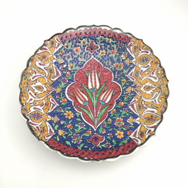 Handmade Ceramic Wall Hanging Plate(18 cm) - Hand Painted Turkish Pottery - Image 6