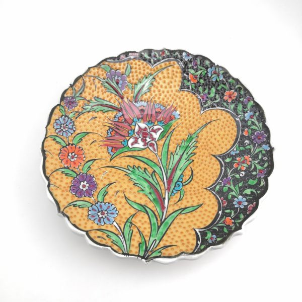 Handmade Ceramic Wall Hanging Plate(18 cm) - Hand Painted Turkish Pottery - Image 5