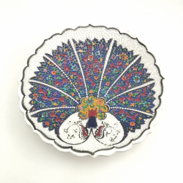 Handmade Ceramic Wall Hanging Plate(18 cm) - Hand Painted Turkish Pottery - Image 4