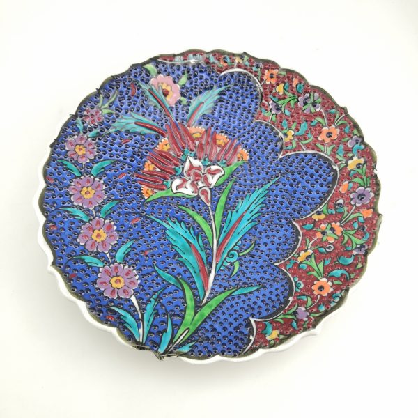 Handmade Ceramic Wall Hanging Plate(18 cm) - Hand Painted Turkish Pottery - Image 3