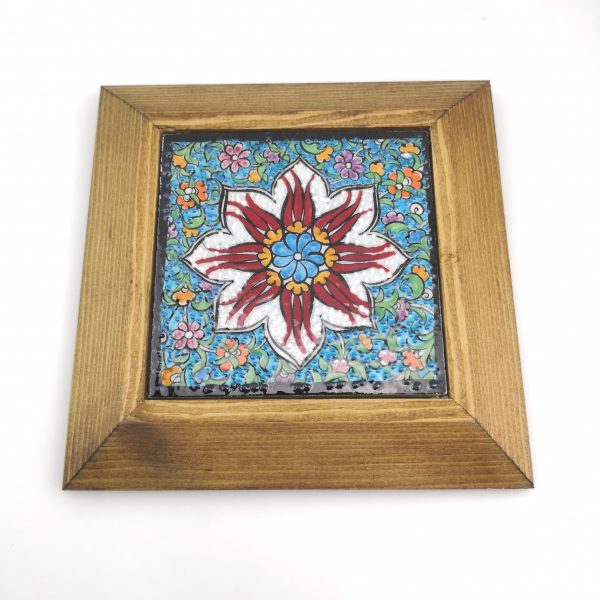 Stunning Ceramic Wall Hanging Arabic Article and Florwers Figure - Multicolor and Handmade - Image 4