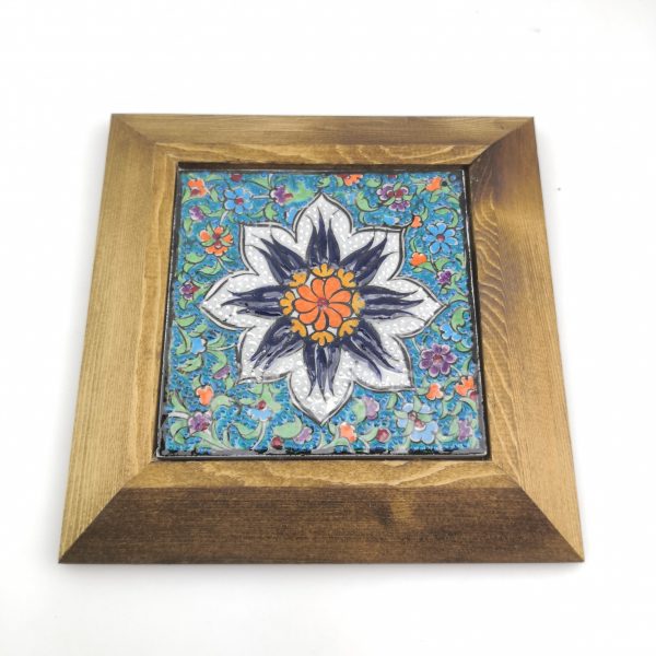 Stunning Ceramic Wall Hanging Arabic Article and Florwers Figure - Multicolor and Handmade - Image 3